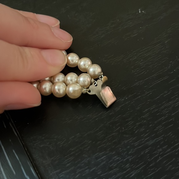 SOLD AT YARDSALE Vintage glass Pearl Japanese costume necklace - Picture 5 of 7